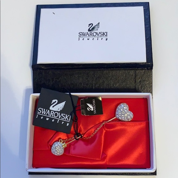 Swarovski heart pin